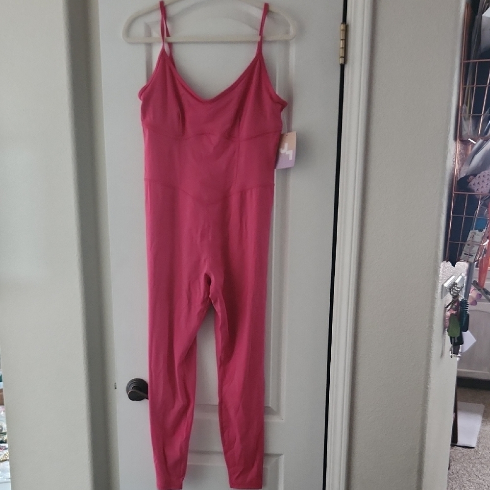 JoyLab‎ Pink Spaghetti Strap Jumpsuit, Size Large